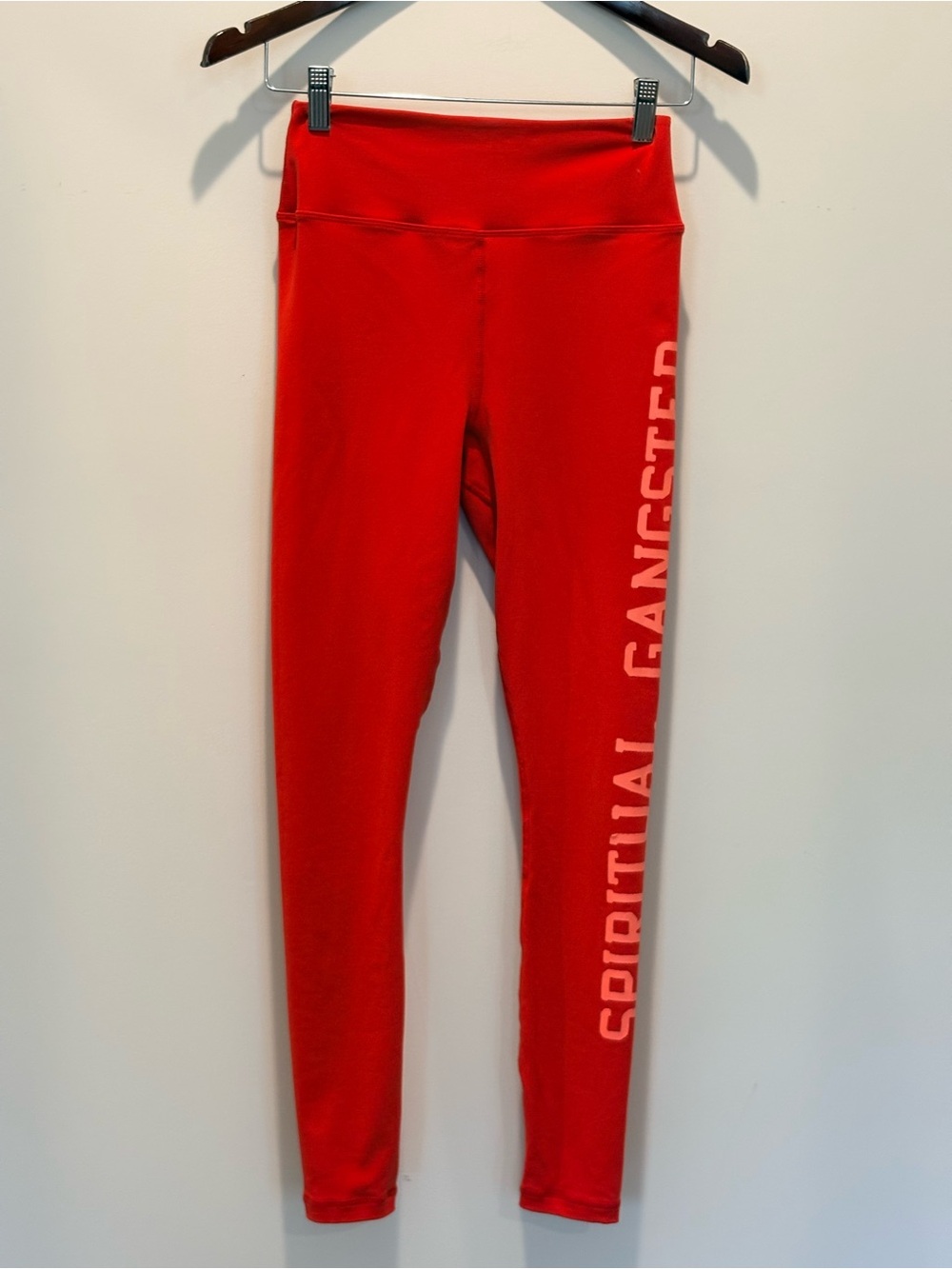Spiritual Gangster Women’s Bright Red Side-Logo Leggings